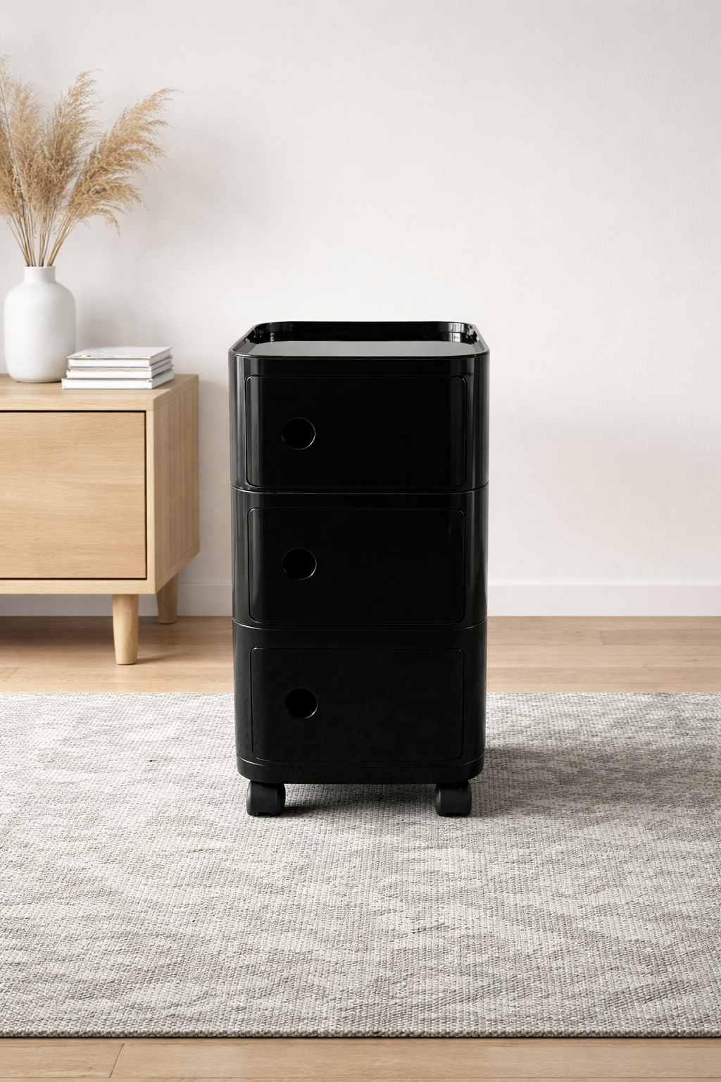 Impilabile quadrato con ruote