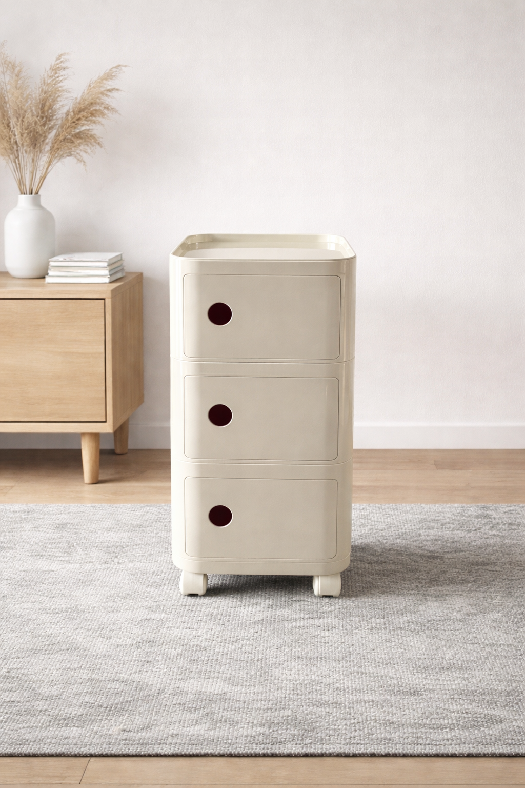 Impilabile quadrato con ruote