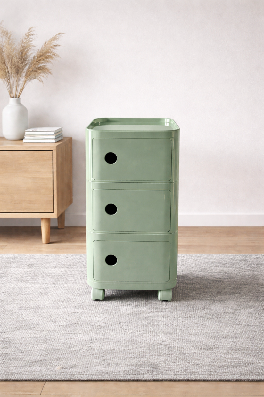 Impilabile quadrato con ruote